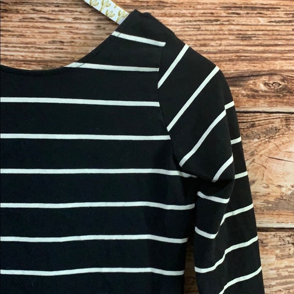 Zara| Black & White Striped Top - Picture 3 of 4